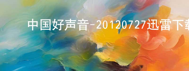 陈杨峰发布中国好声音-20120727迅雷下载_电影天堂
